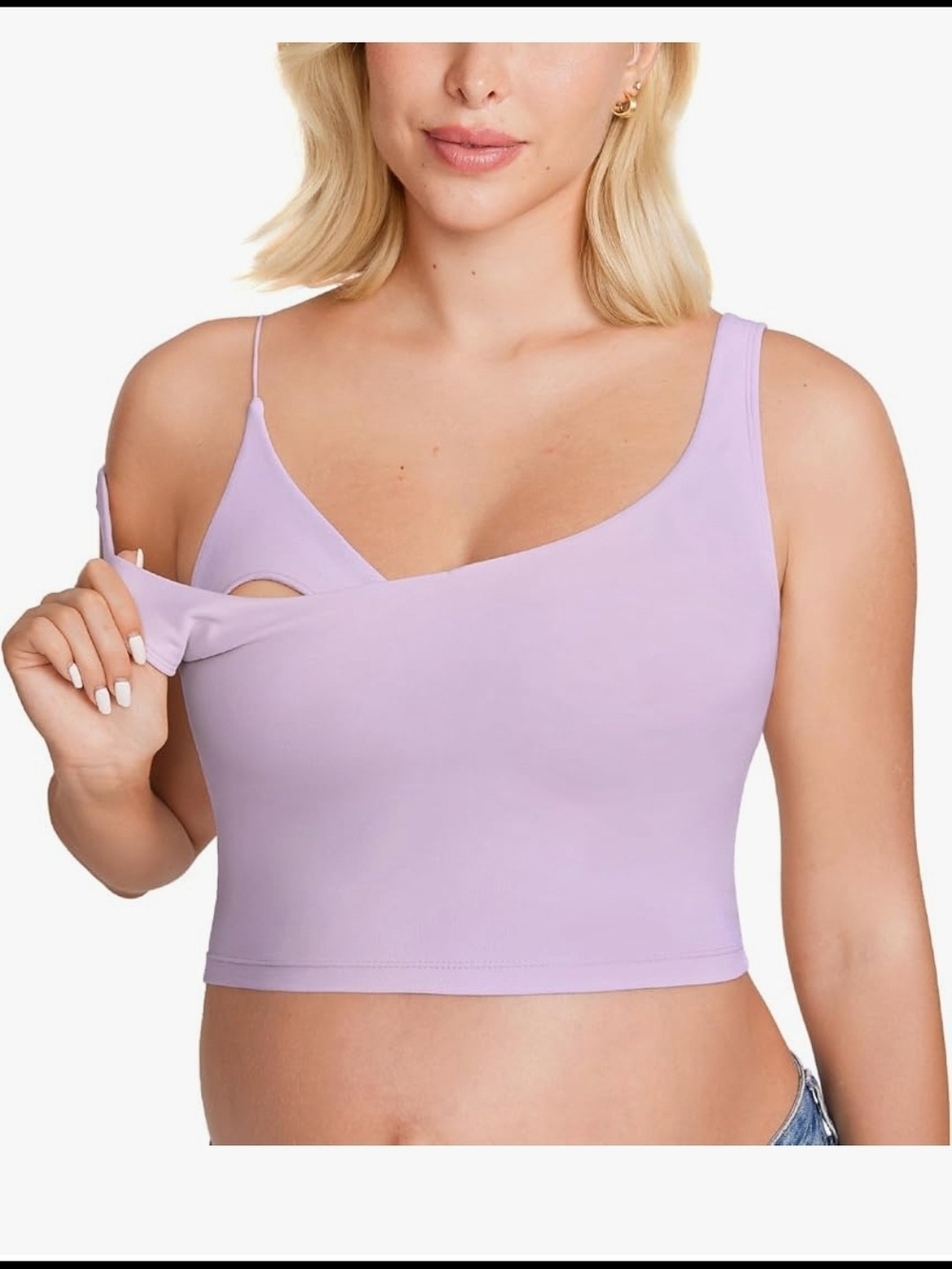 MOMANDA Longline Sports Nursing Bras

Natrelax collection, V neck cropped tank t